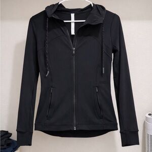Lululemon black hooded jacket size 6